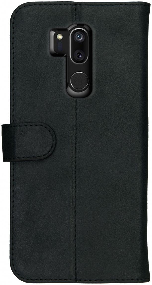 Rosso Deluxe LG G7 Hoesje Echt Leer Book Case Zwart afbeelding 5