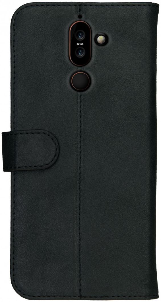 Rosso Deluxe Nokia 7 Plus Hoesje Echt Leer Book Case Zwart afbeelding 4