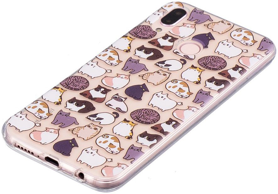 Huawei P20 Lite TPU Back Cover met Katten Print afbeelding 2