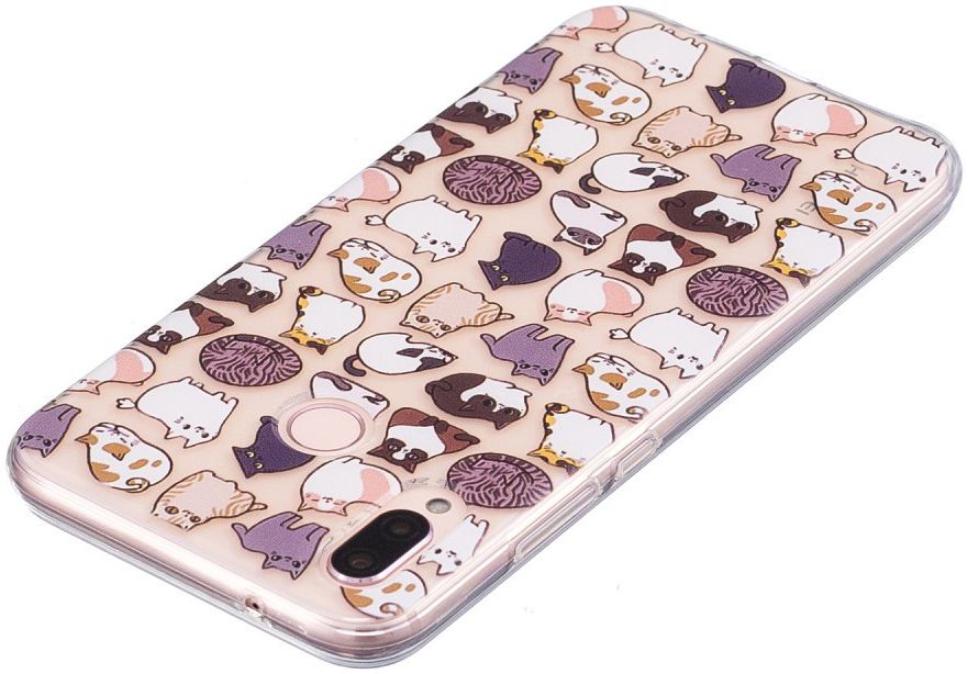 Huawei P20 Lite TPU Back Cover met Katten Print afbeelding 4