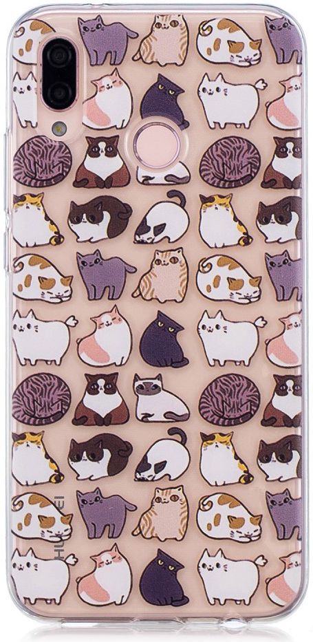 Huawei P20 Lite TPU Back Cover met Katten Print afbeelding 5