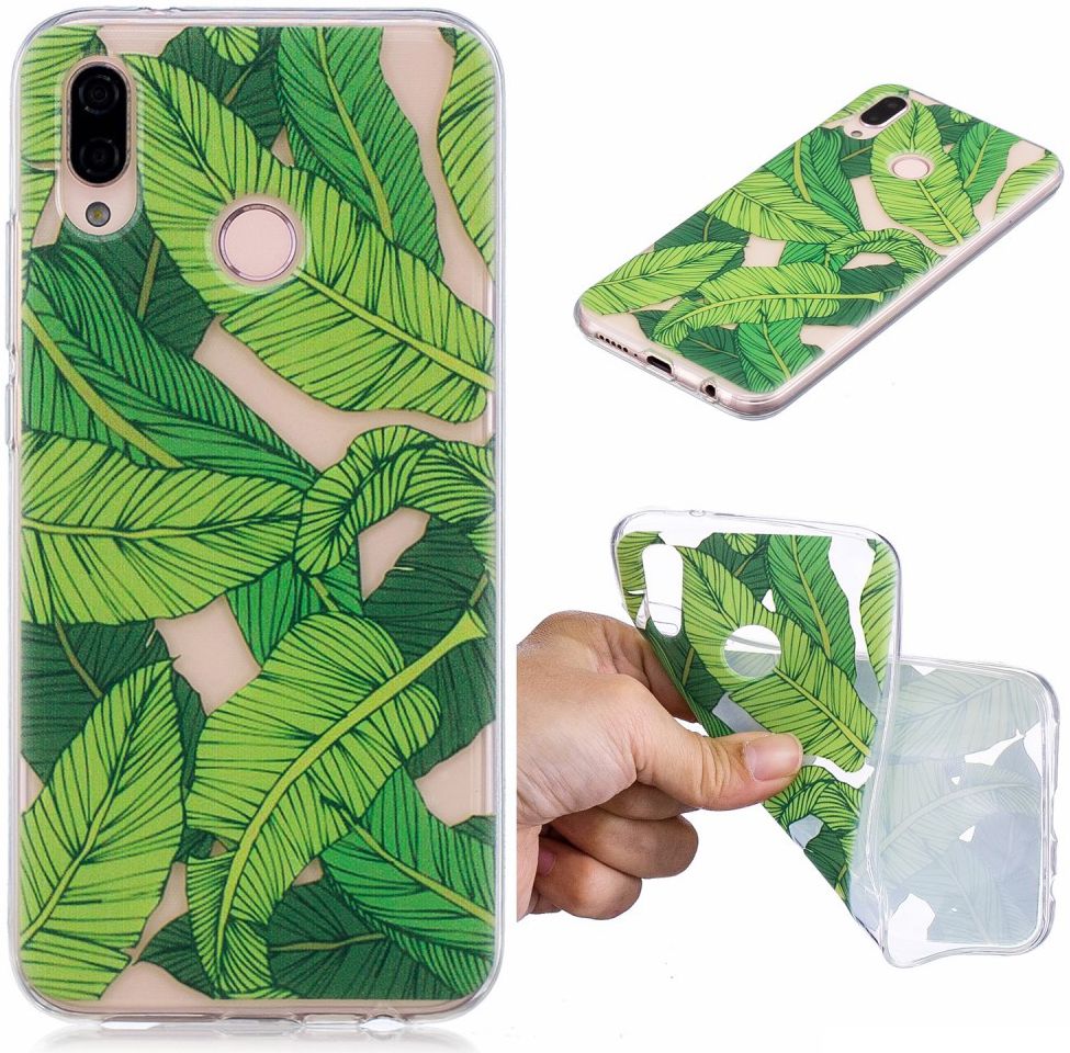 Huawei P20 Lite TPU Back Cover met Bladeren Print afbeelding 2