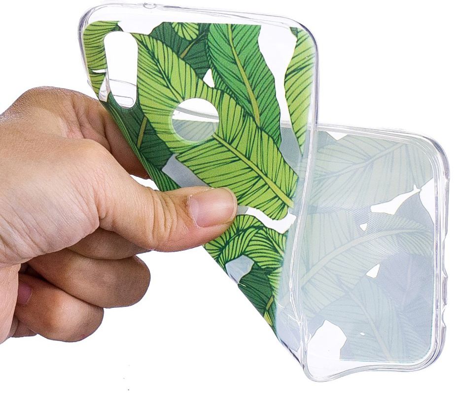 Huawei P20 Lite TPU Back Cover met Bladeren Print afbeelding 4