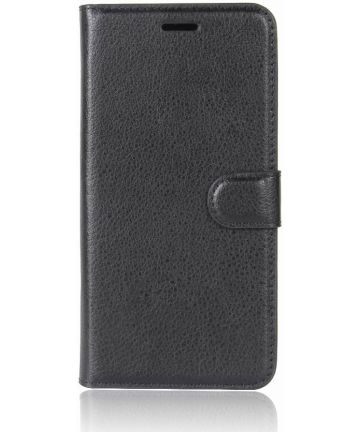 Nokia 7 Plus Lederen Wallet Stand Hoesje Zwart Hoesjes