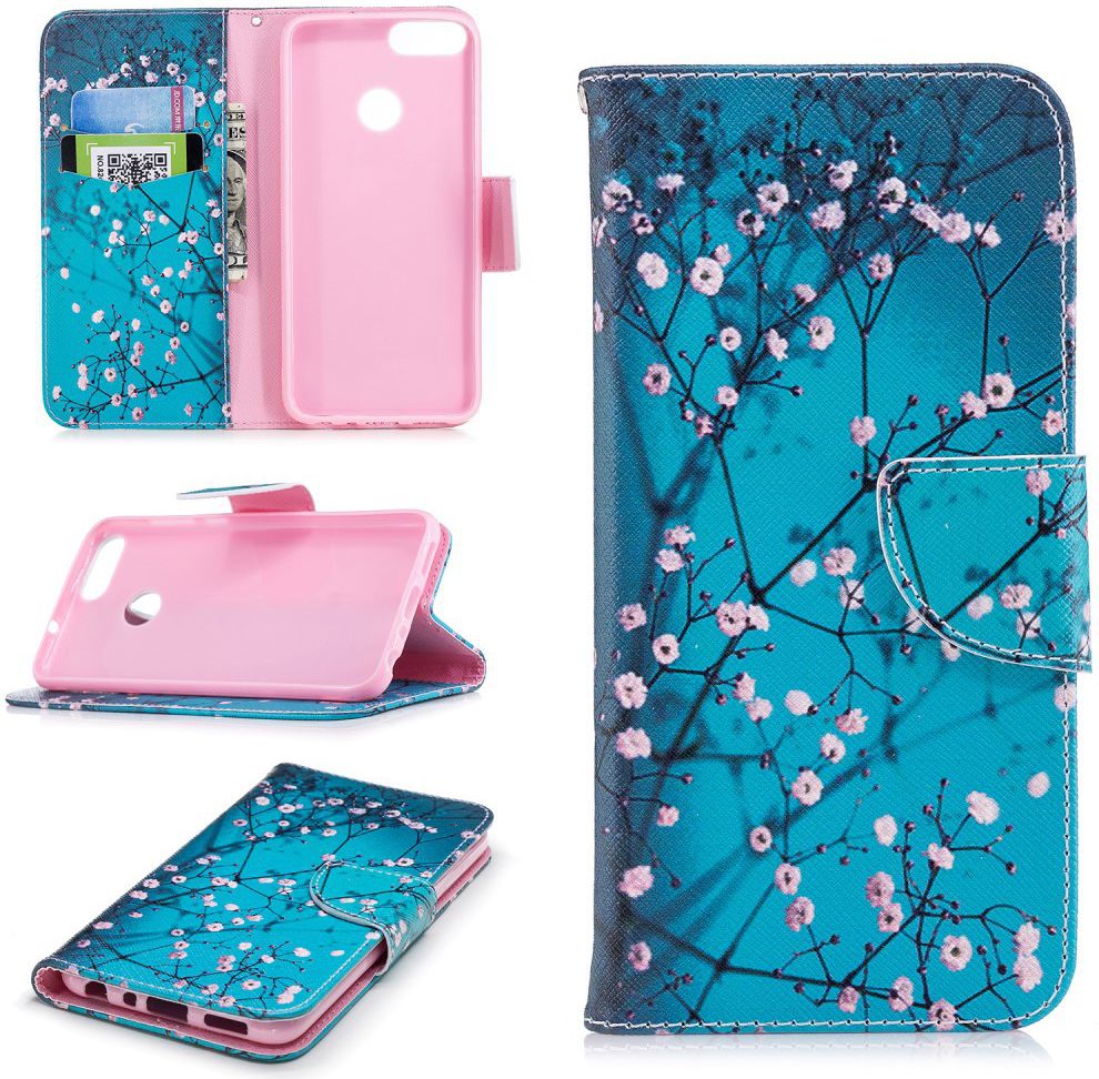Huawei P Smart Portemonnee Hoesje Winter Print afbeelding 1