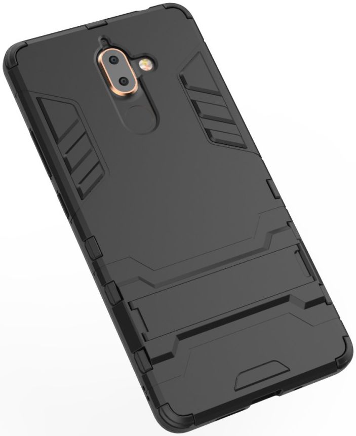 Nokia 7 Plus Hybride Kickstand Cover Zwart afbeelding 4