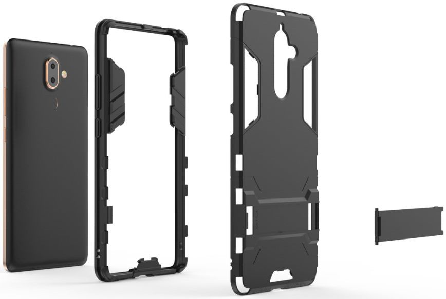 Nokia 7 Plus Hybride Kickstand Cover Zwart afbeelding 6