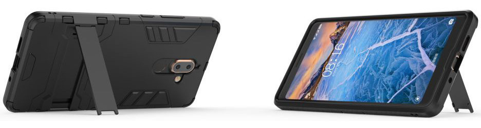 Nokia 7 Plus Hybride Kickstand Cover Zwart afbeelding 8