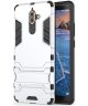 Nokia 7 Plus Hybride Kickstand Cover Zilver