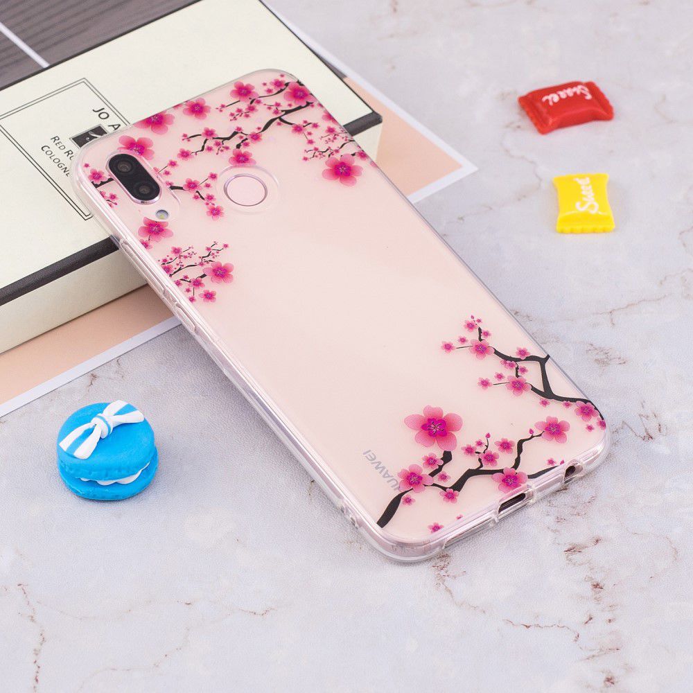 Huawei P20 Lite TPU Backcover met Bloesem Print afbeelding 4