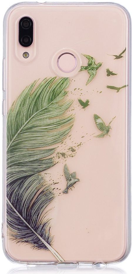 Huawei P20 Lite TPU Backcover met Feathers Print afbeelding 1