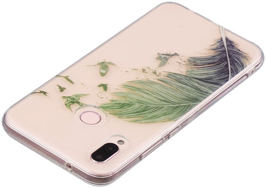 Huawei P20 Lite TPU Backcover met Feathers Print afbeelding 3