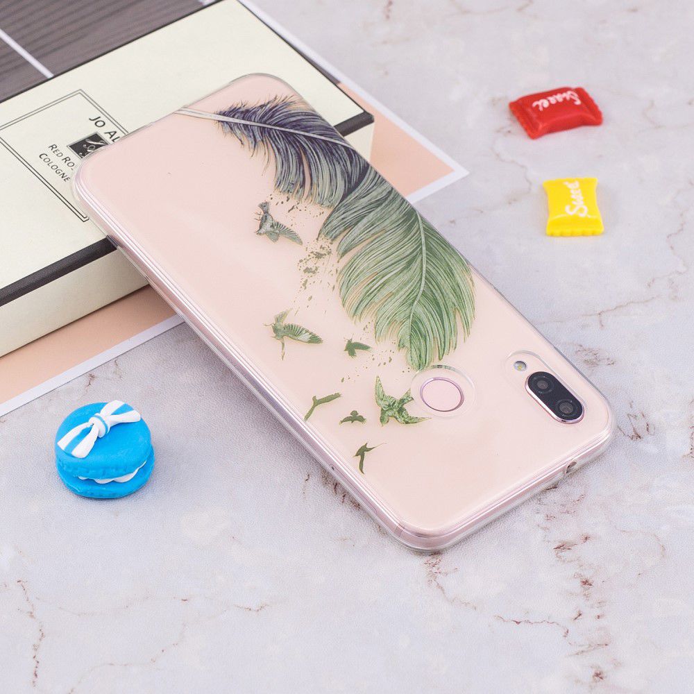 Huawei P20 Lite TPU Backcover met Feathers Print afbeelding 5