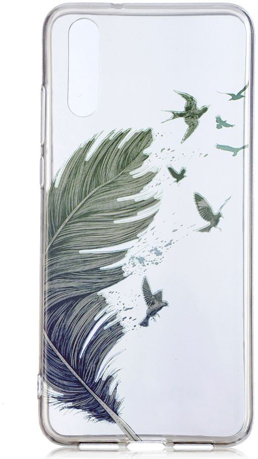 Huawei P20 TPU Backcover met Feathers Print afbeelding 1