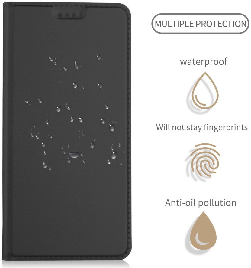 Asus Zenfone 5 Lite Luxe Portemonnee Hoesje Zwart afbeelding 3