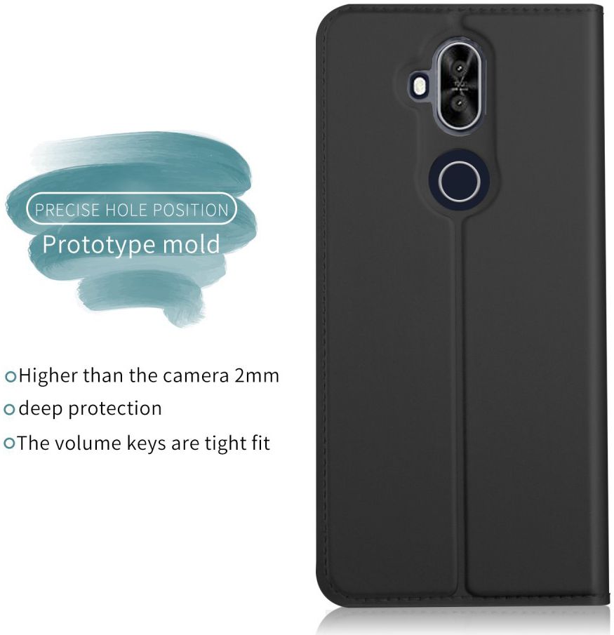 Asus Zenfone 5 Lite Luxe Portemonnee Hoesje Zwart afbeelding 4