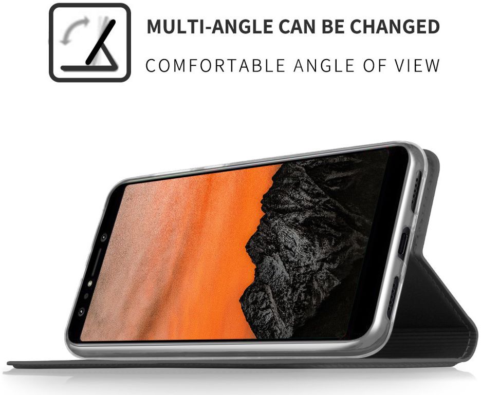 Asus Zenfone 5 Lite Luxe Portemonnee Hoesje Zwart afbeelding 6