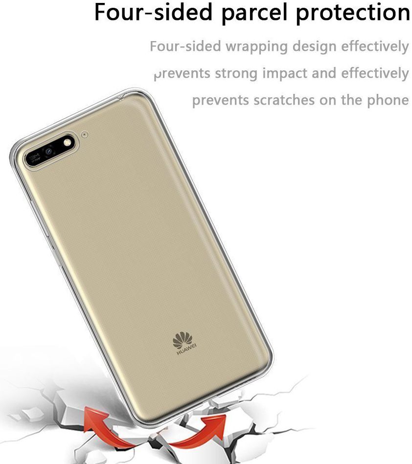 Huawei Y6 (2018) Dual-Sim Hoesje Transparante Back Cover afbeelding 3