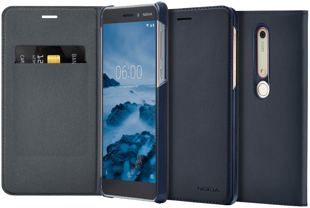 Originele Nokia 6 (2018) CP-308 Flip Cover Blauw afbeelding 2