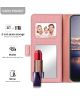 Huawei P20 Lite Luxe Portemonnee Hoesje Met Kaarthouder Roze Goud