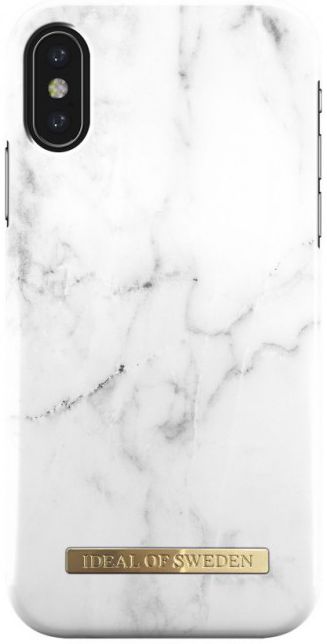 iDeal of Sweden iPhone X Fashion Back Case White Marble afbeelding 1