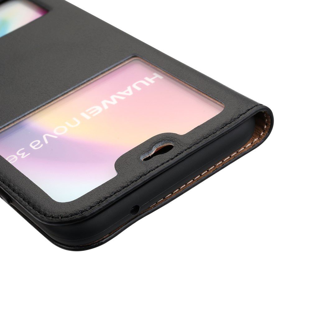 Huawei P20 Lite Dual Window View Case Zwart afbeelding 10