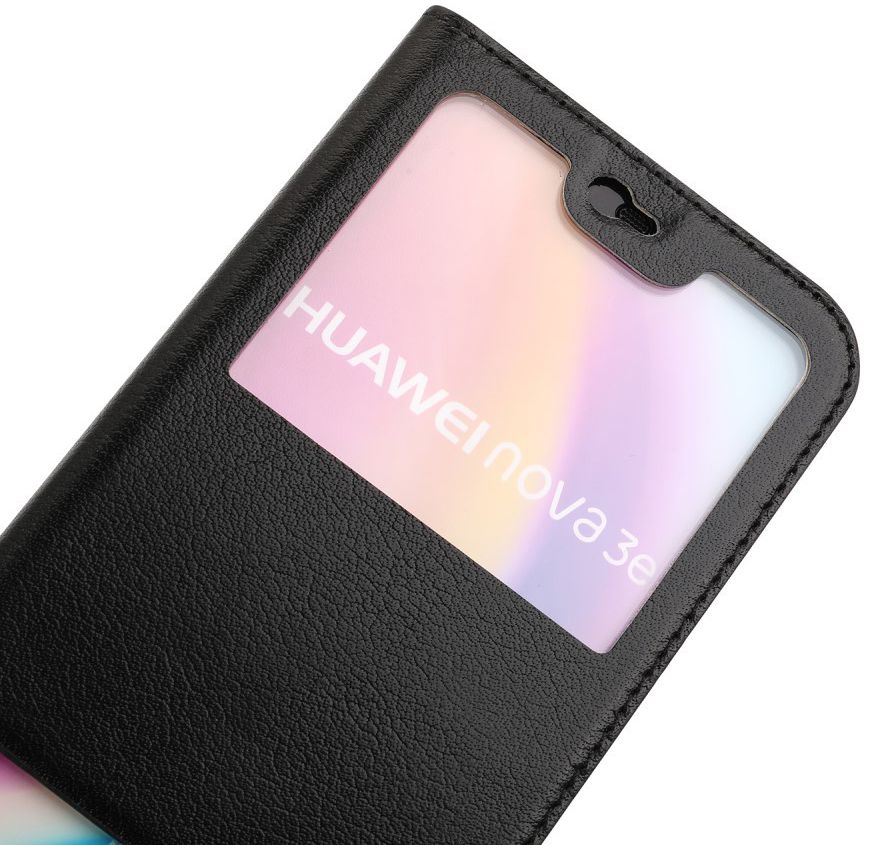 Huawei P20 Lite Dual Window View Case Zwart afbeelding 5