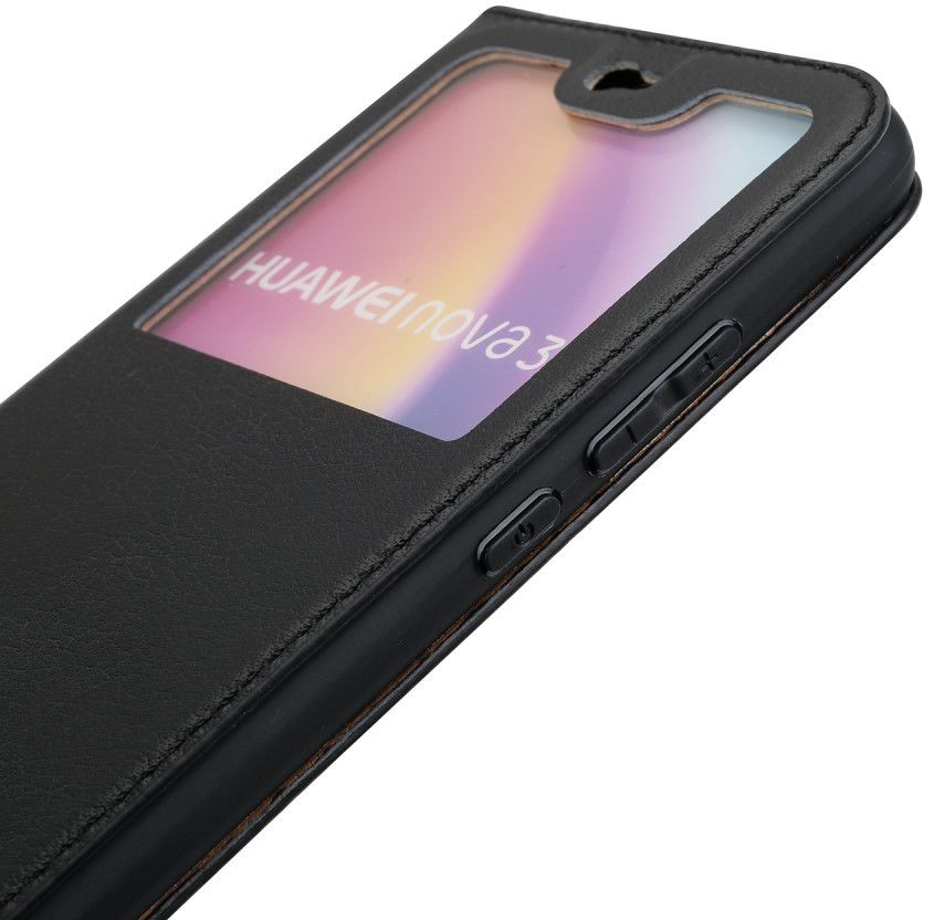 Huawei P20 Lite Dual Window View Case Zwart afbeelding 8