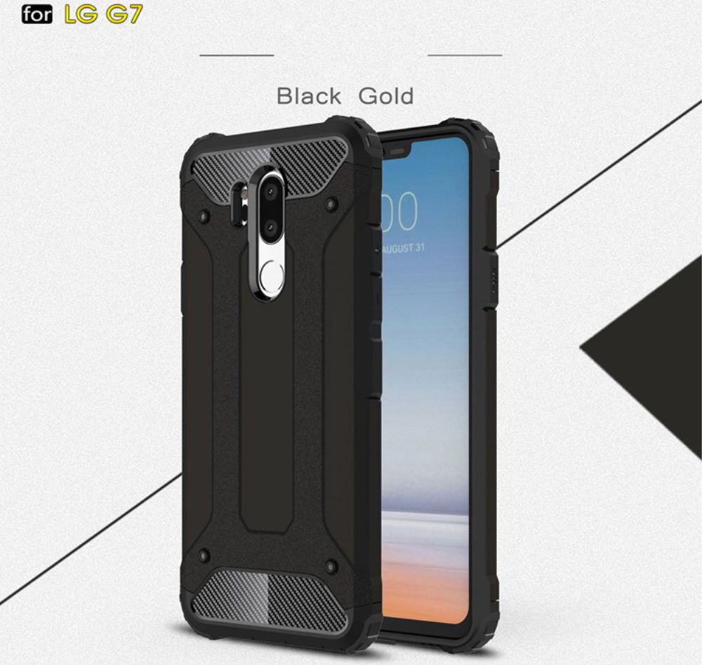 LG G7 Hybride Hoesje Zwart afbeelding 2