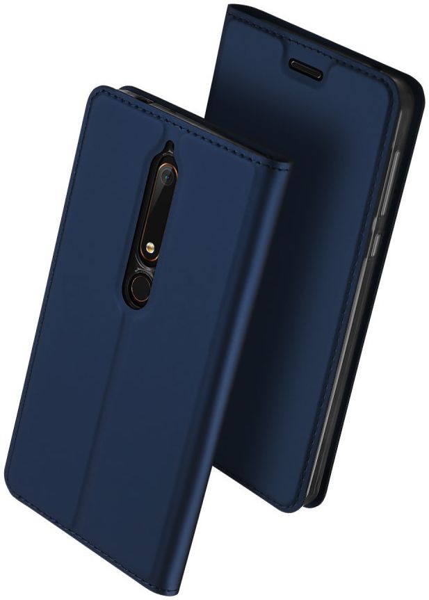 Dux Ducis Nokia 6 (2018) Premium Bookcase Blauw afbeelding 11