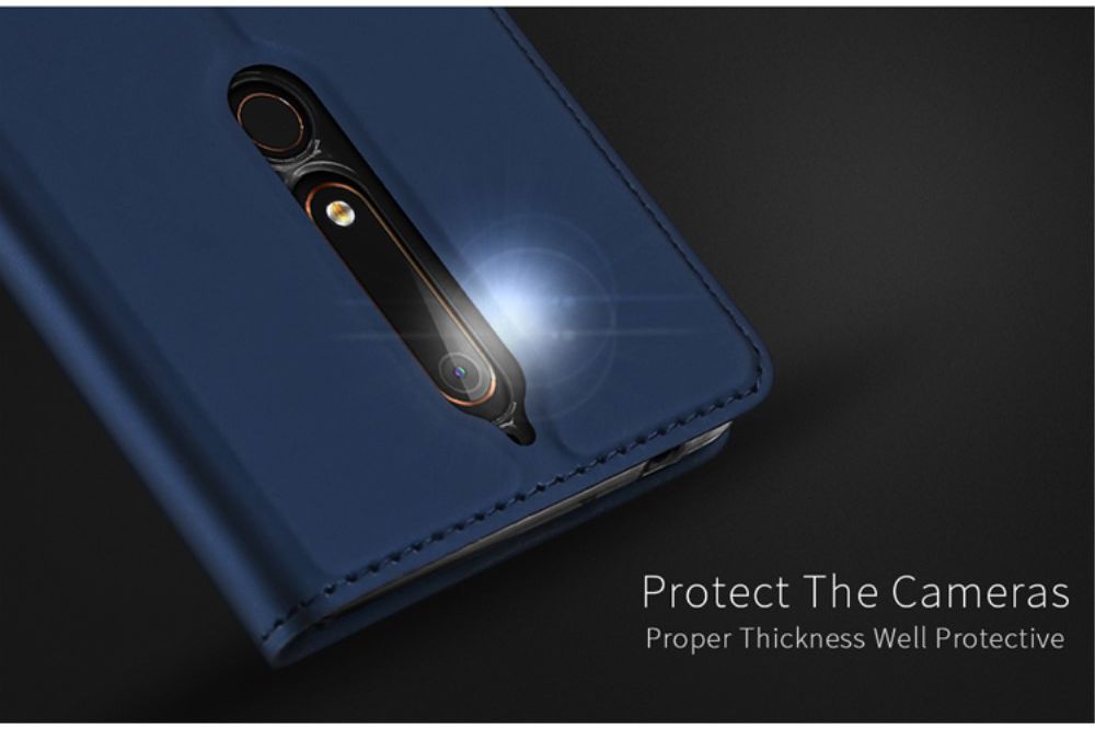 Dux Ducis Nokia 6 (2018) Premium Bookcase Blauw afbeelding 8