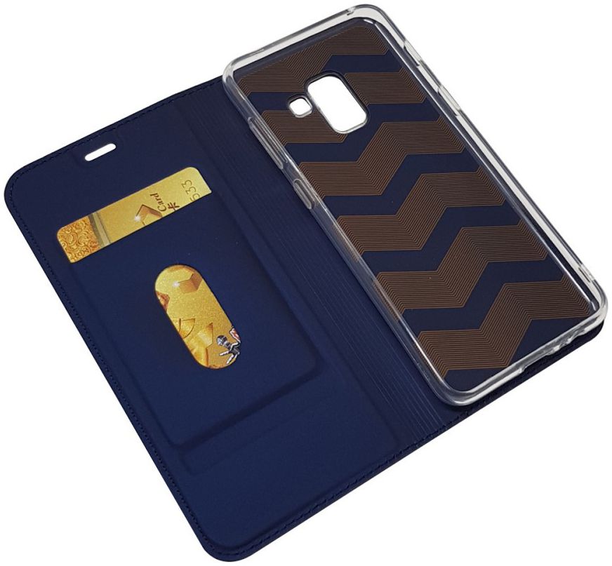 Samsung Galaxy A8 (2018) Portemonnee Hoesje Blauw afbeelding 3