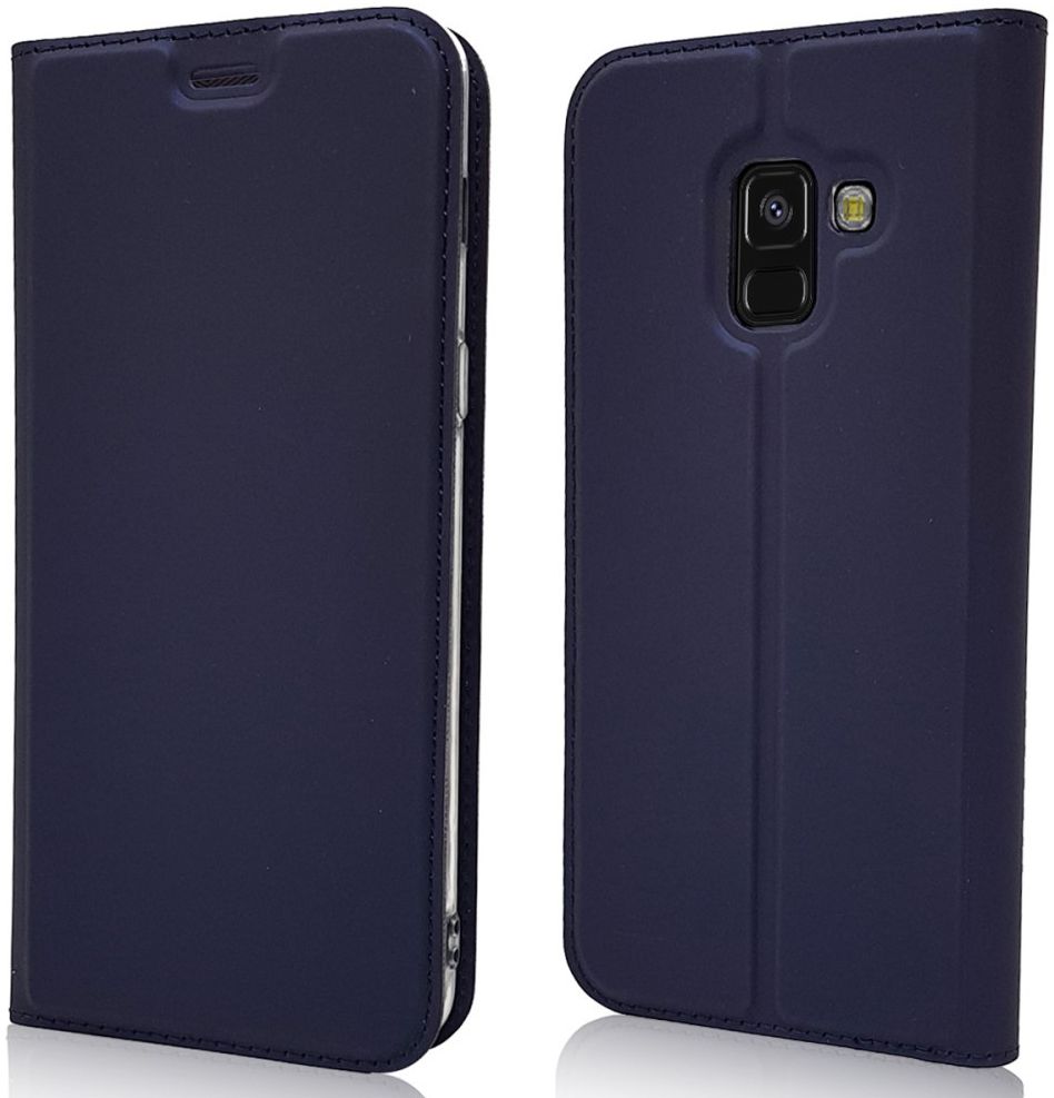 Samsung Galaxy A8 (2018) Portemonnee Hoesje Blauw afbeelding 6
