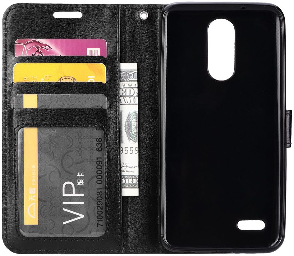 LG K11 Portemonnee Hoesje Zwart afbeelding 2