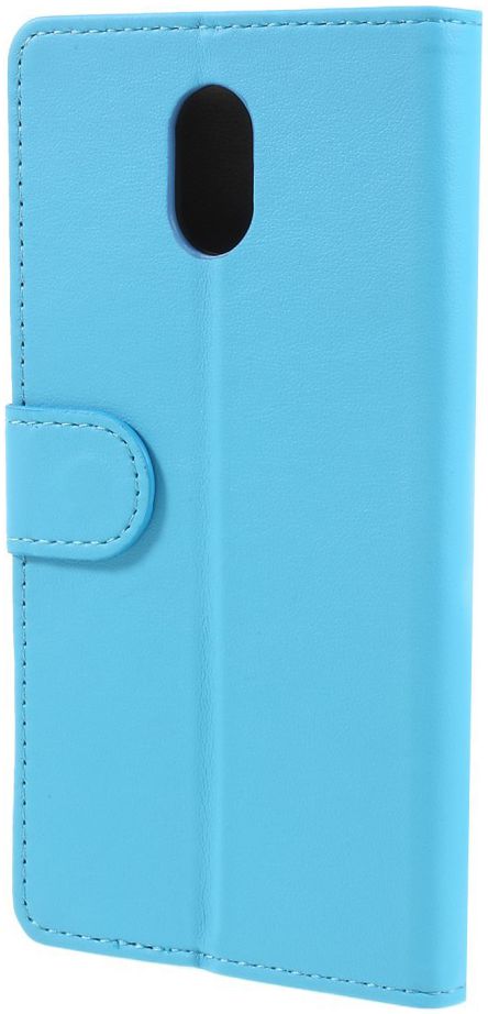Wiko Lenny 5 Lederen Wallet Stand Hoesje Blauw afbeelding 4