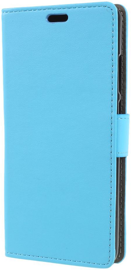 Wiko Lenny 5 Lederen Wallet Stand Hoesje Blauw afbeelding 5