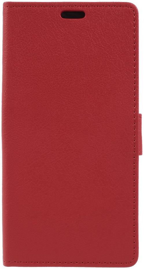 Wiko View 2 Lederen Wallet Stand Hoesje Rood afbeelding 5