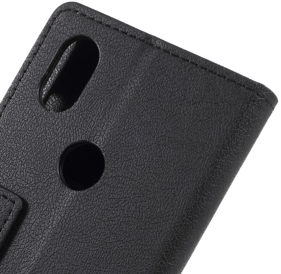 Wiko View 2 Kunstlederen Wallet Stand Hoesje Zwart afbeelding 7