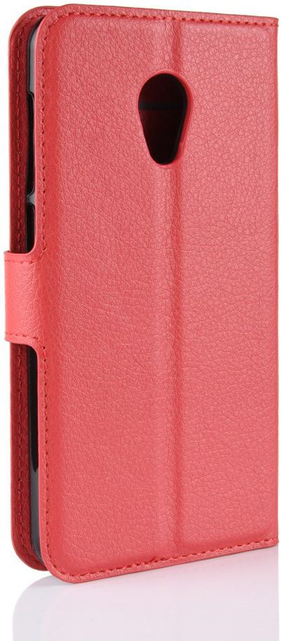 Alcatel 1C Lederen Wallet Stand Hoesje Rood afbeelding 6
