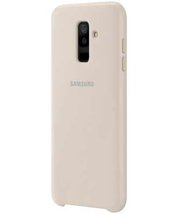 Samsung Galaxy A6 Plus Dual Layer Cover Goud Hoesjes