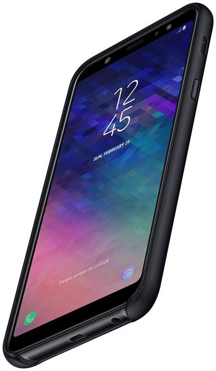 Samsung Galaxy A6 Plus Dual Layer Cover Zwart afbeelding 2