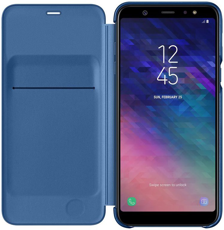 Samsung Galaxy A6 Plus Wallet Cover Blauw afbeelding 1