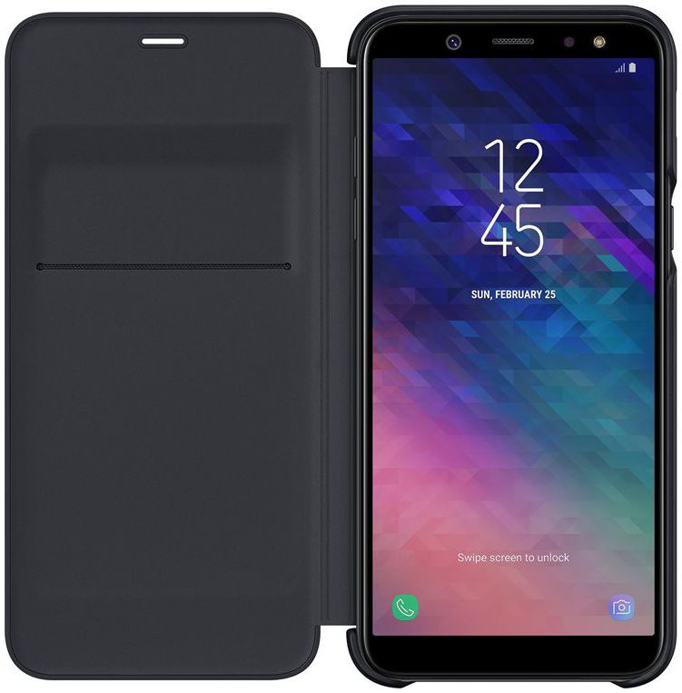 Samsung Galaxy A6 Wallet Cover Zwart afbeelding 1