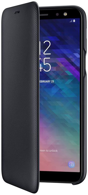 Samsung Galaxy A6 Wallet Cover Zwart afbeelding 2