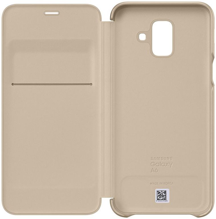 Origineel Samsung Galaxy A6 (2018) Hoesje Wallet Cover Goud afbeelding 5