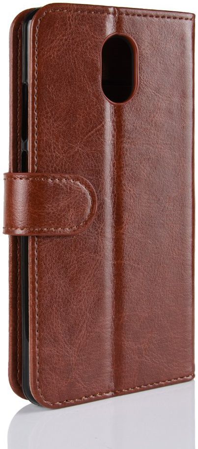 Wiko Lenny 5 Lederen Wallet Hoesje Bruin afbeelding 8