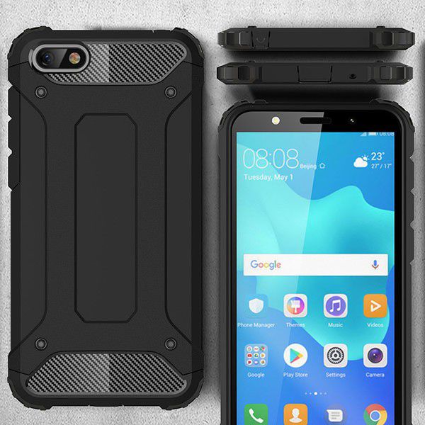 Huawei Y5 (2018) Hybride Hoesje Zwart afbeelding 2