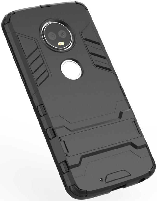 Motorola Moto G6 Hybride Kickstand Hoesje Zwart afbeelding 5