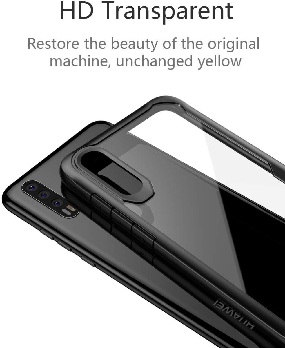 Huawei P20 Pro Schokabsorberend Hybride Hoesje Zwart afbeelding 7