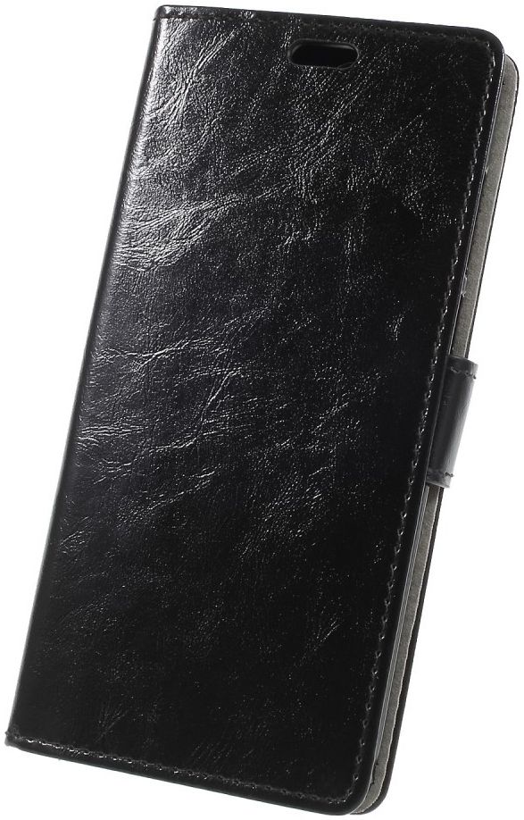 Huawei Y6 (2018) Lederen Wallet Stand Hoesje Zwart afbeelding 4